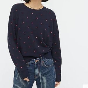J.CrewVintage ❤️ Valentine’s TerryCrew neck with Mimi hearts
